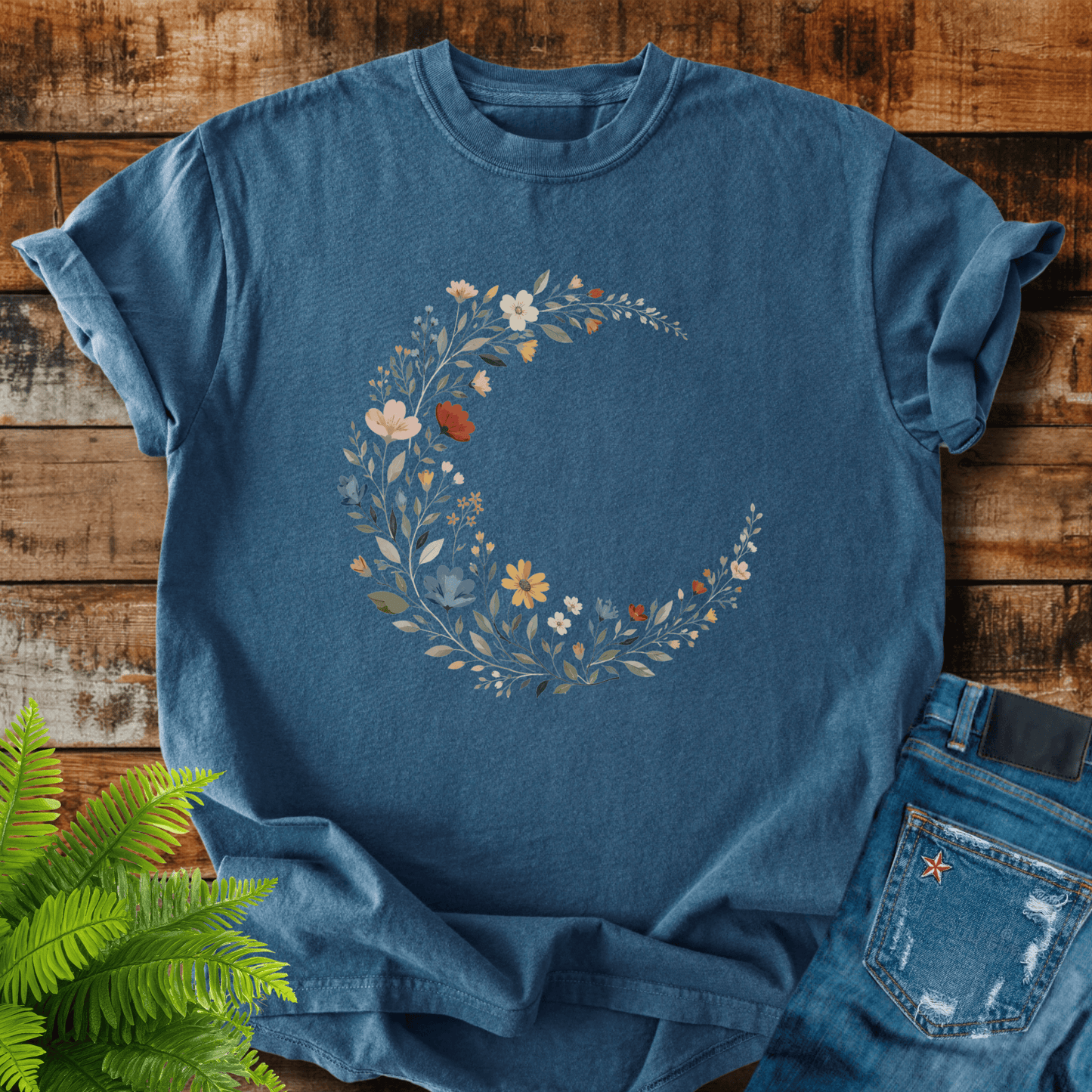 Floral Crescent T-shirt