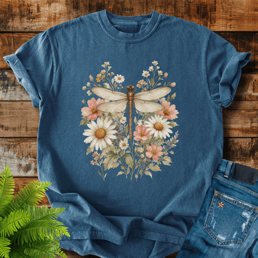 Floral Dragonfly T-shirt