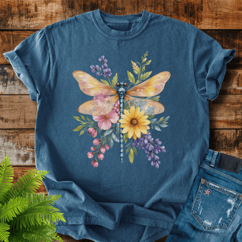 Floral Dragonfly T-shirt