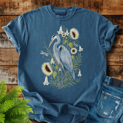 Heron Wildflowers T-shirt