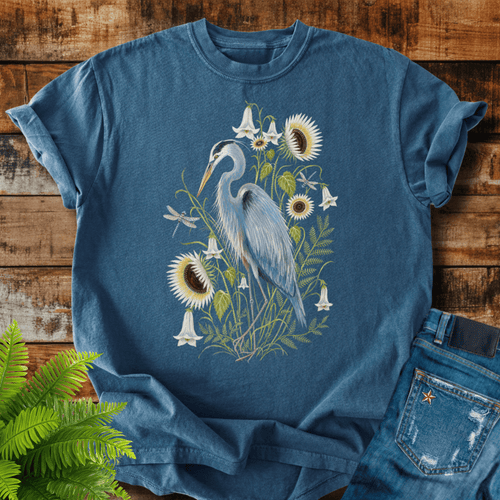 Heron Wildflowers T-shirt