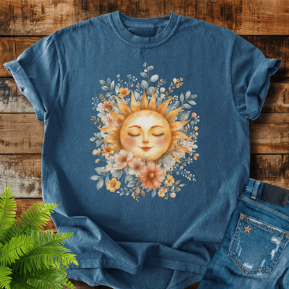 Floral Sun Face T-shirt