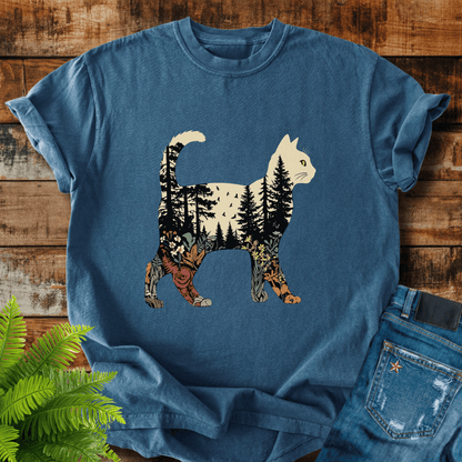 Forest Cat Silhouette T-shirt