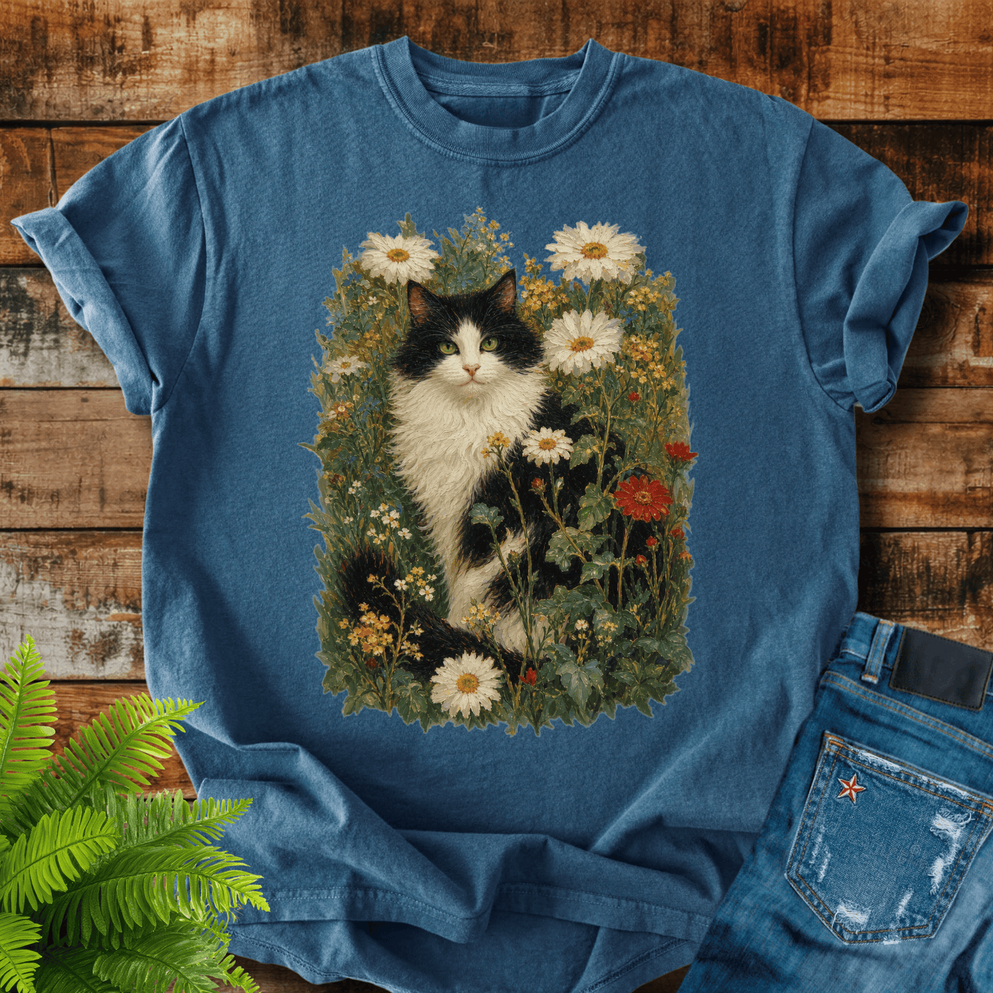 Floral Cat T-shirt