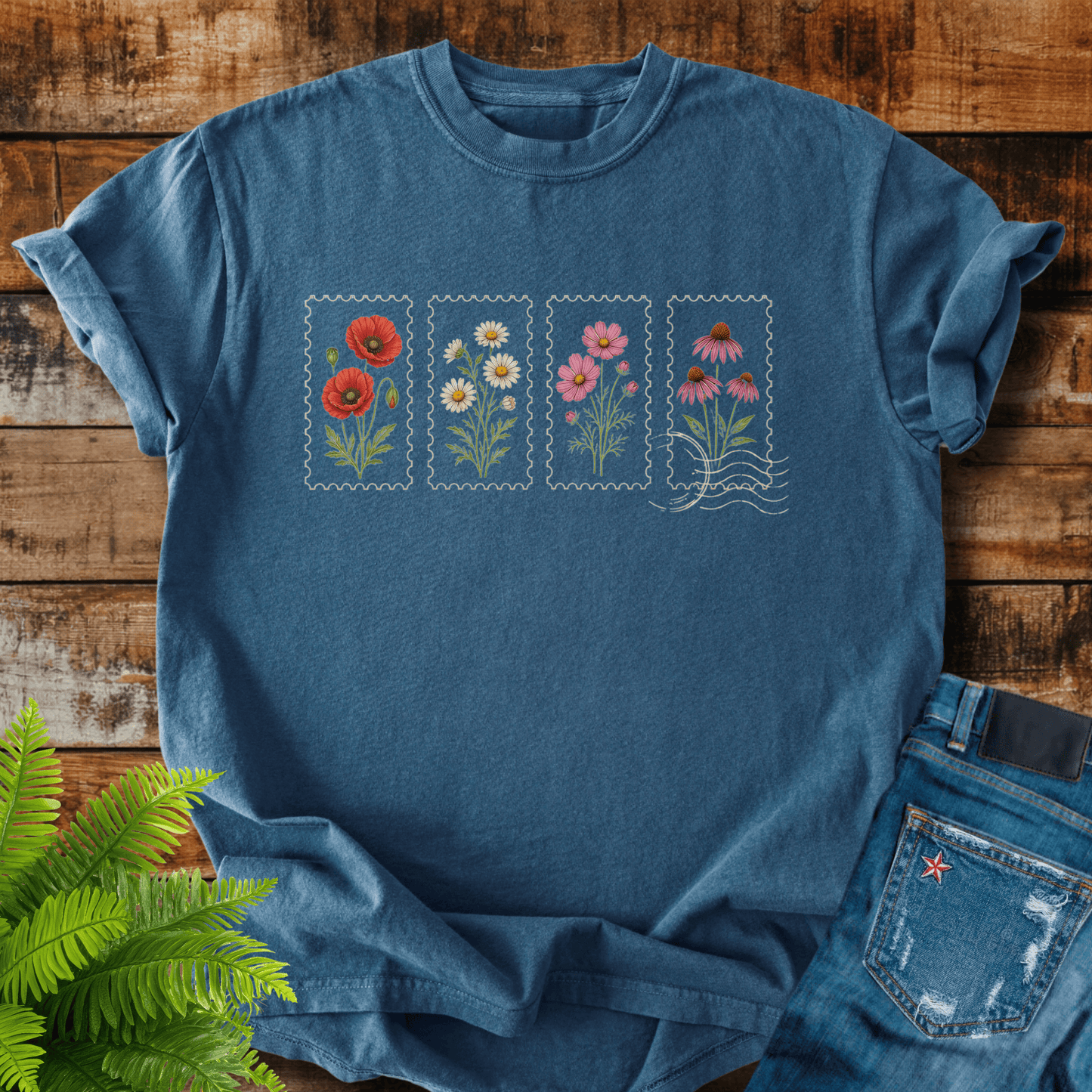 Floral Postage T-shirt