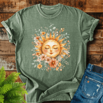 Floral Sun Face T-shirt