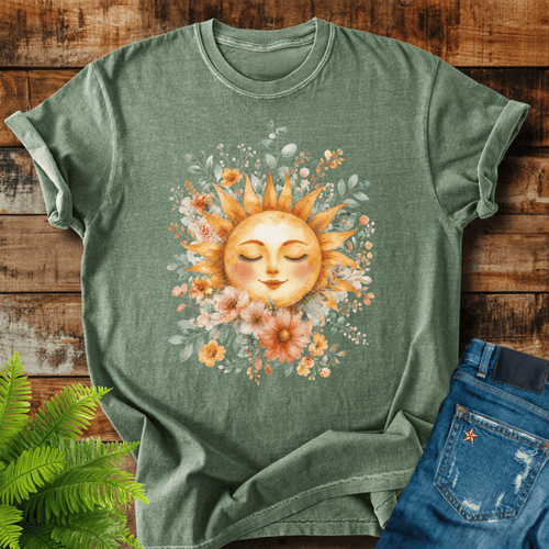 Floral Sun Face T-shirt