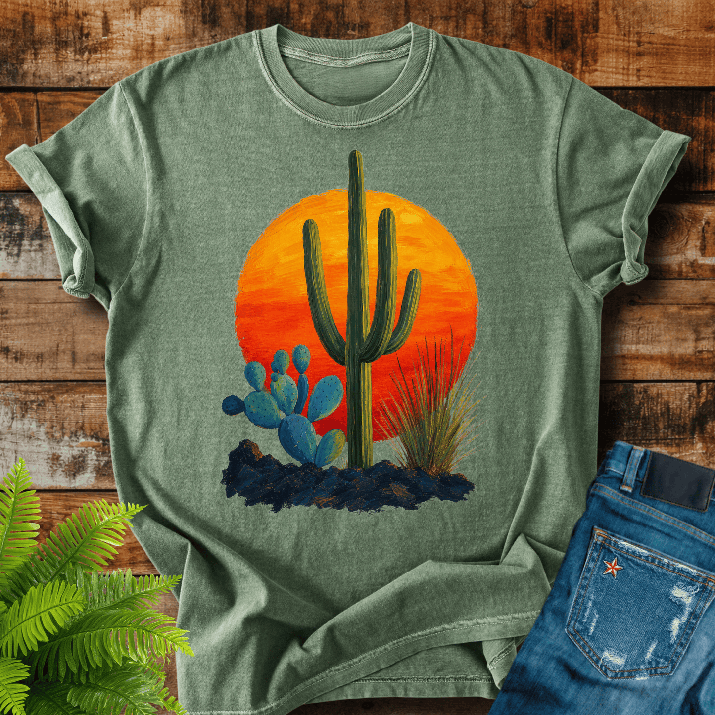 Desert Cactus Sunset T-shirt