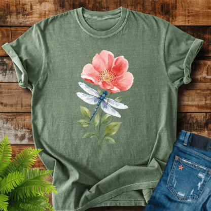 Dragonfly Flower T-shirt