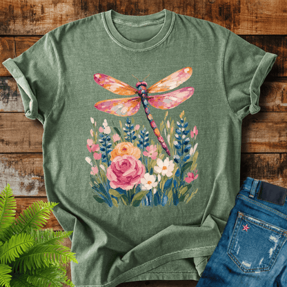 Floral Dragonfly T-shirt