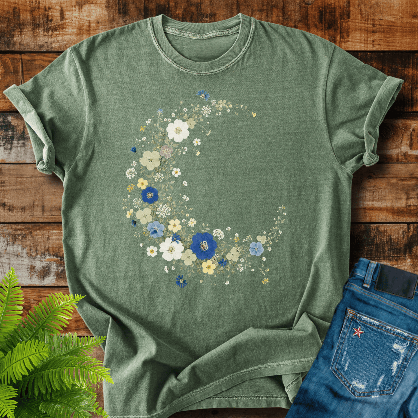 Floral Crescent T-shirt