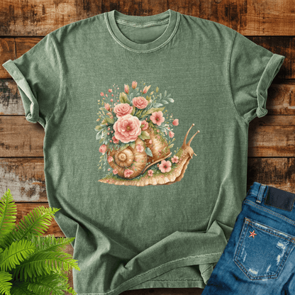 Floral Snail T-shirt