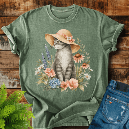 Floral Cat T-shirt