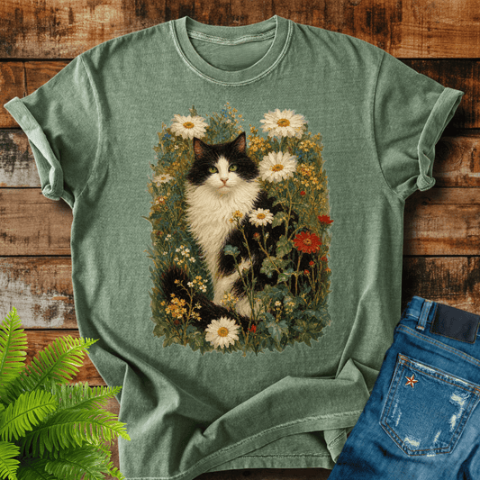 Floral Cat T-shirt