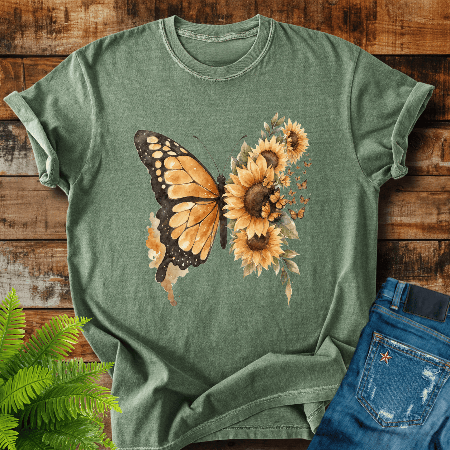 Sunflower Butterfly T-shirt