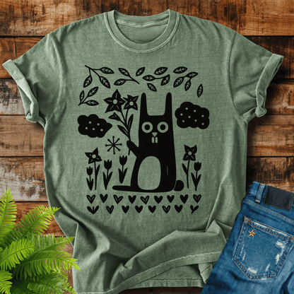 Folk Art Cat T-shirt