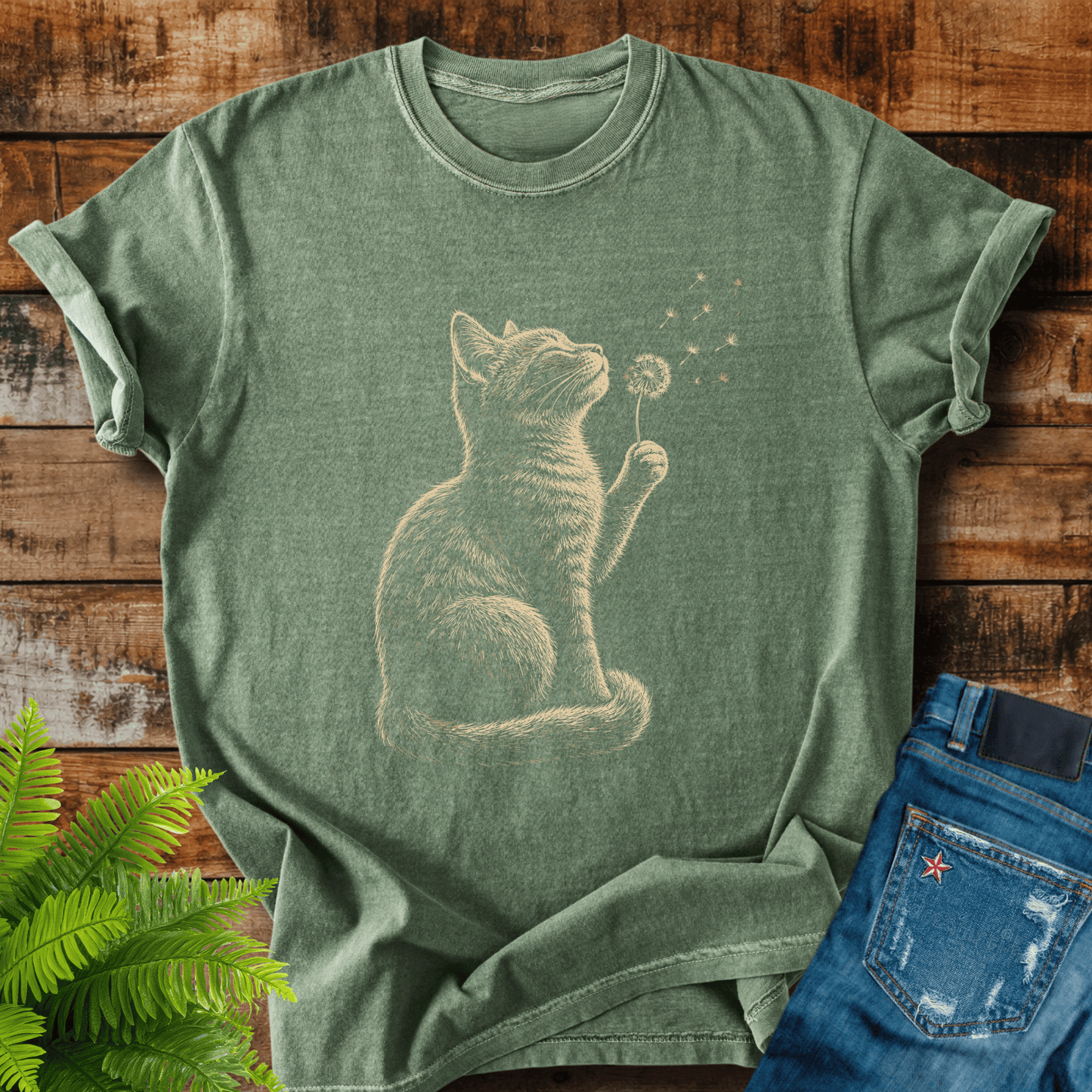 Dandelion Cat T-shirt