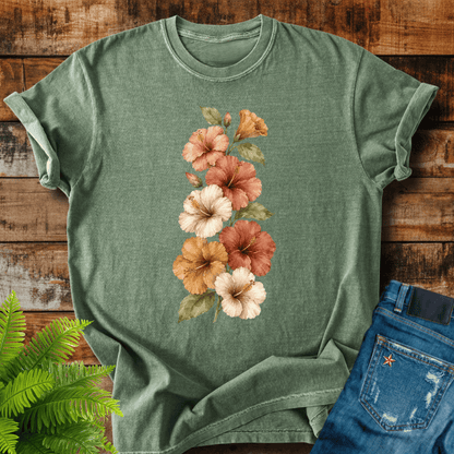 Vintage Hibiscus Flowers T-shirt