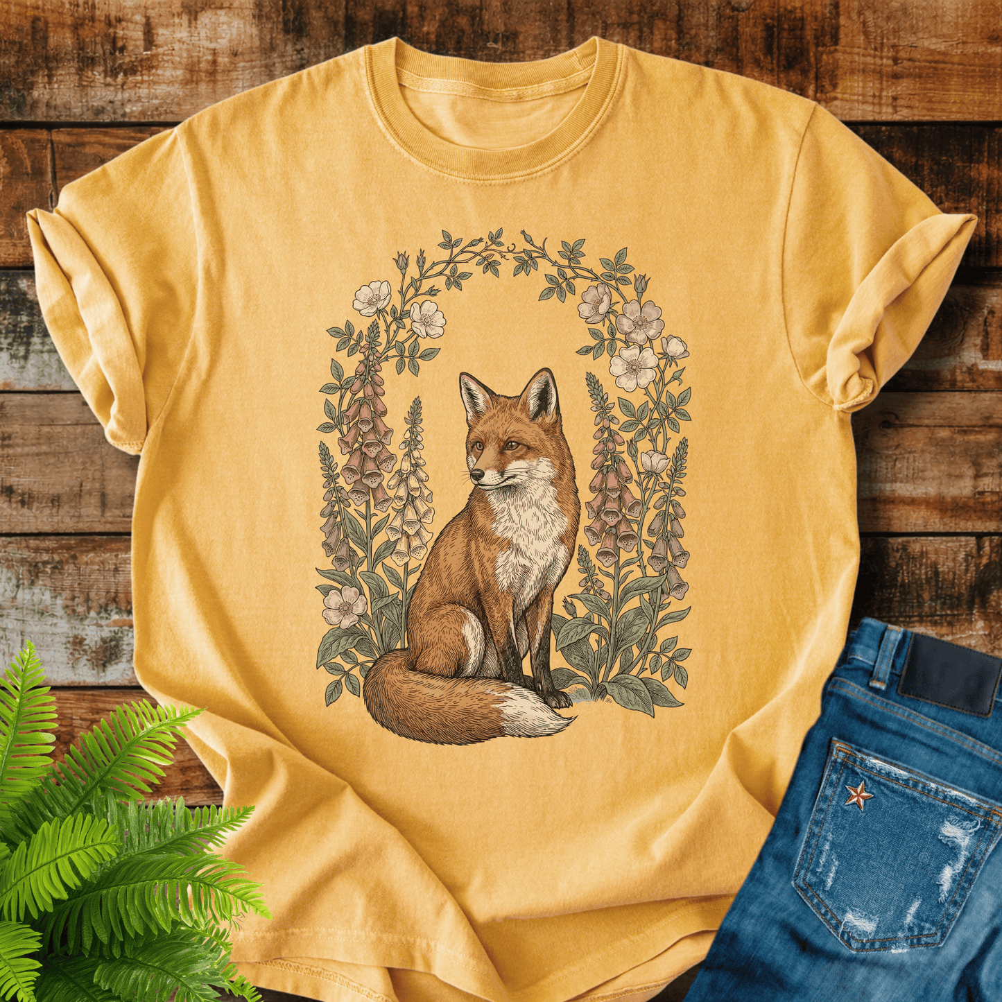 Floral Fox T-shirt