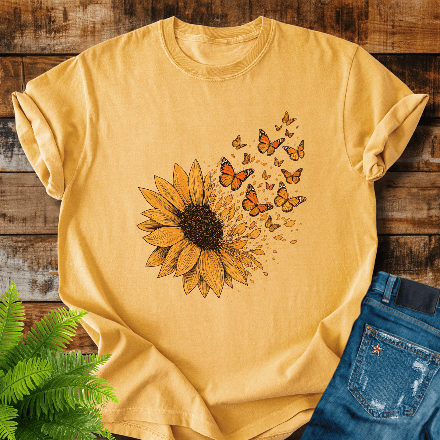 Sunflower Butterflies T-shirt