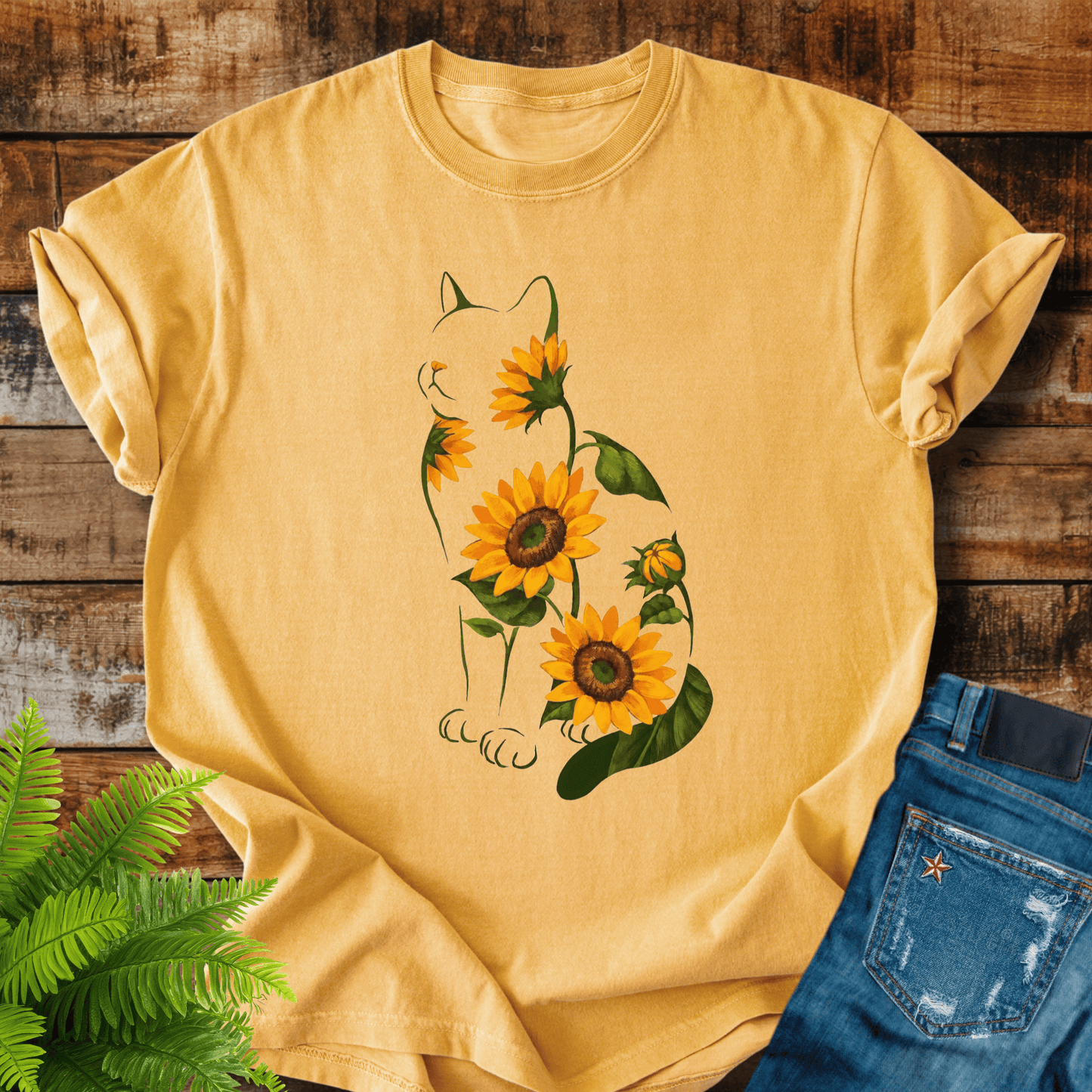 Sunflower Cat T-shirt
