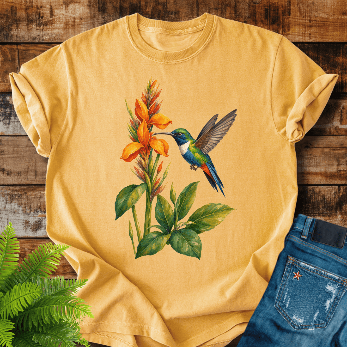 Hummingbird Flower T-shirt