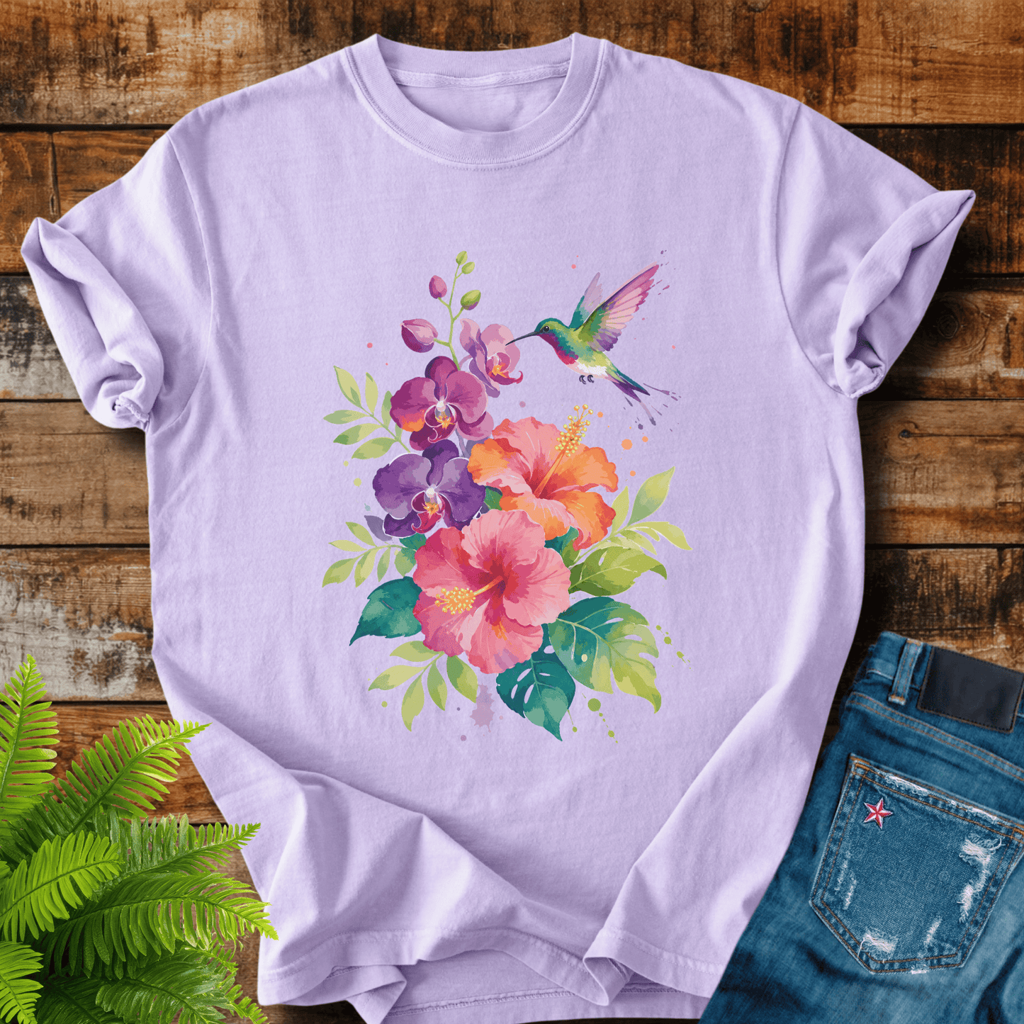 Hummingbird Flowers T-shirt