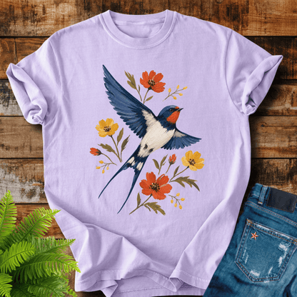 Floral Swallow T-shirt