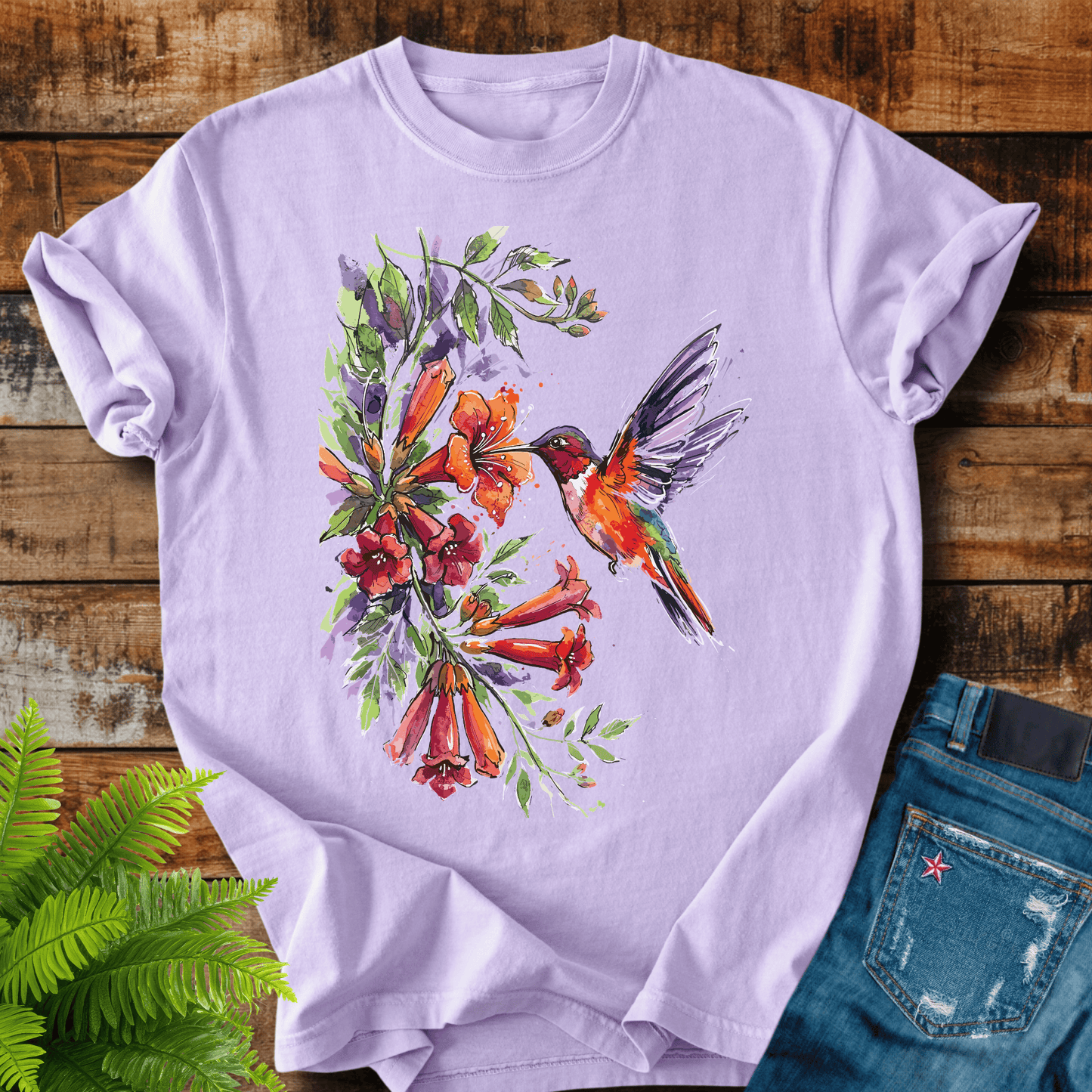 Watercolor Hummingbird T-shirt