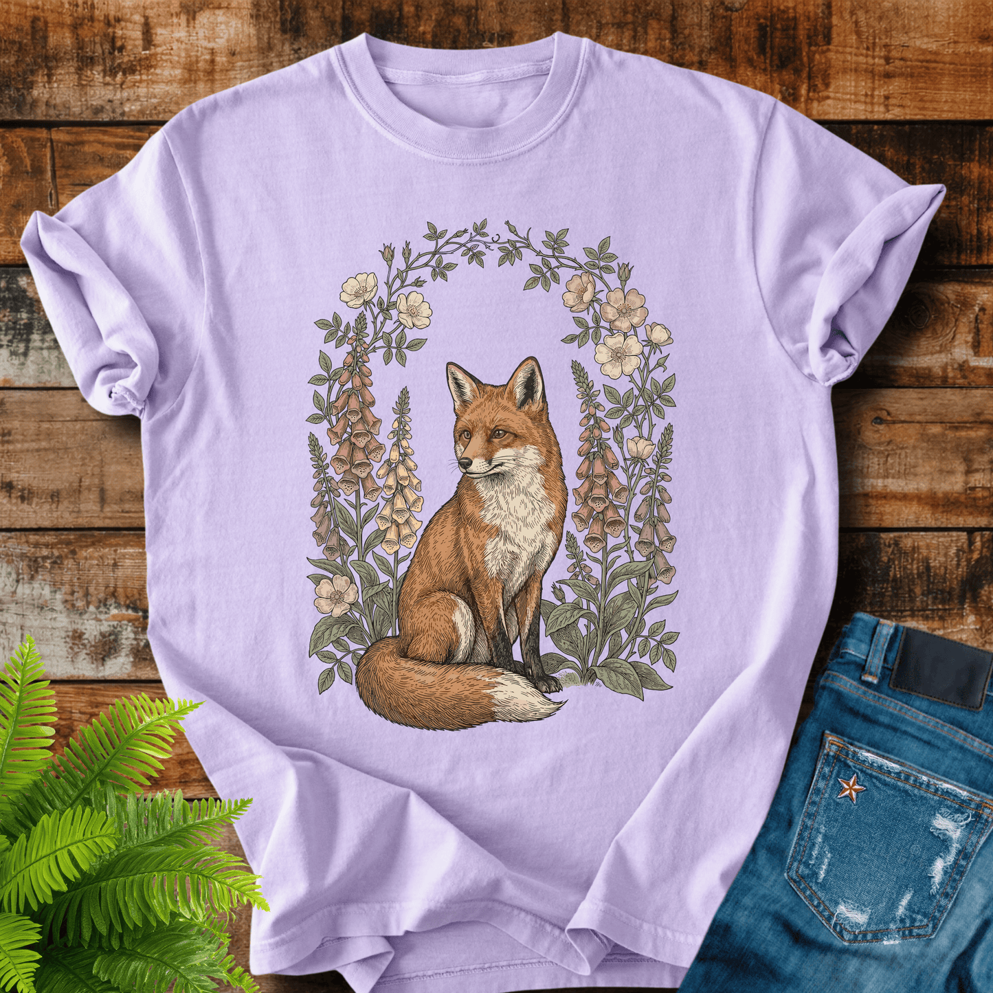 Floral Fox T-shirt