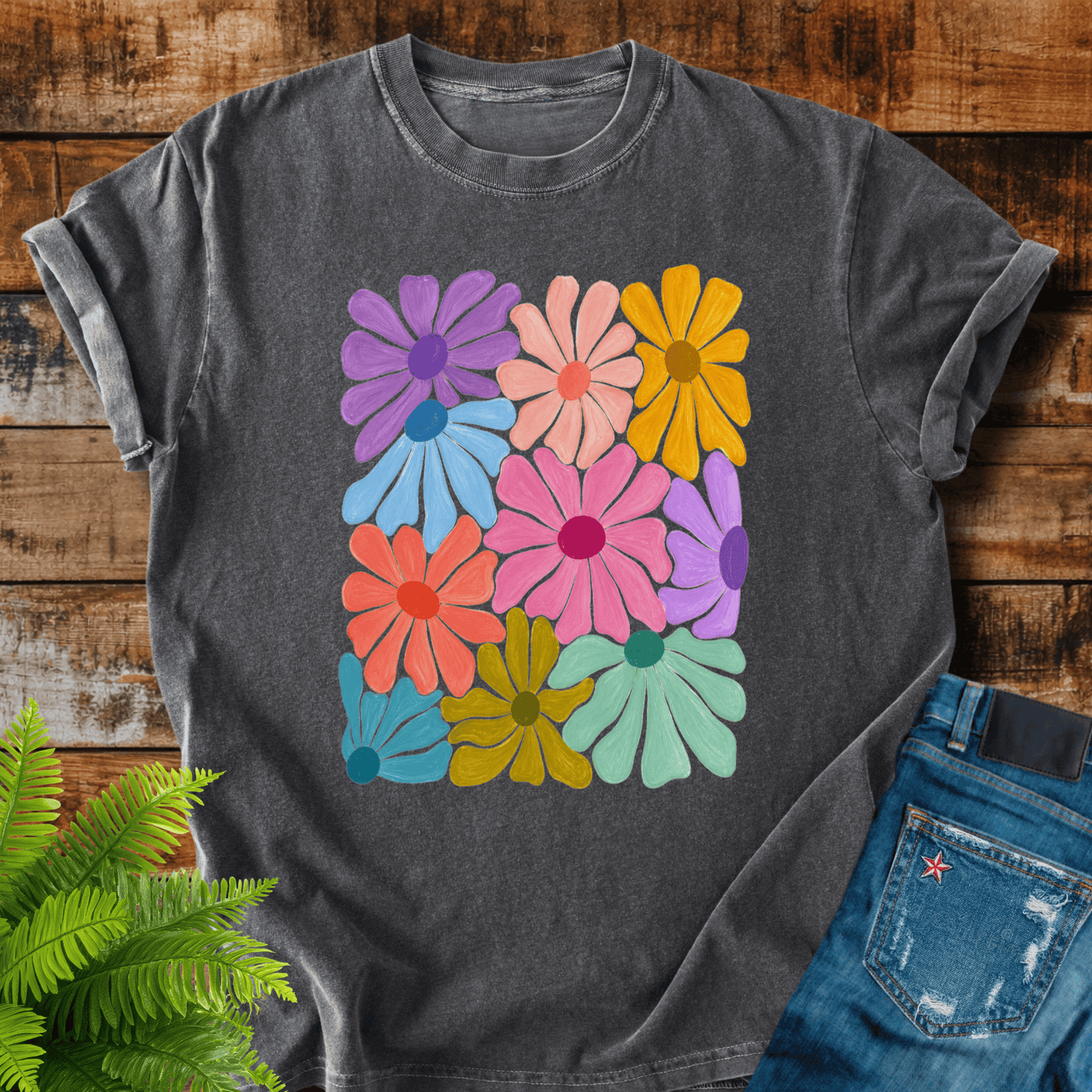 Colorful Daisy Bouquet T-shirt
