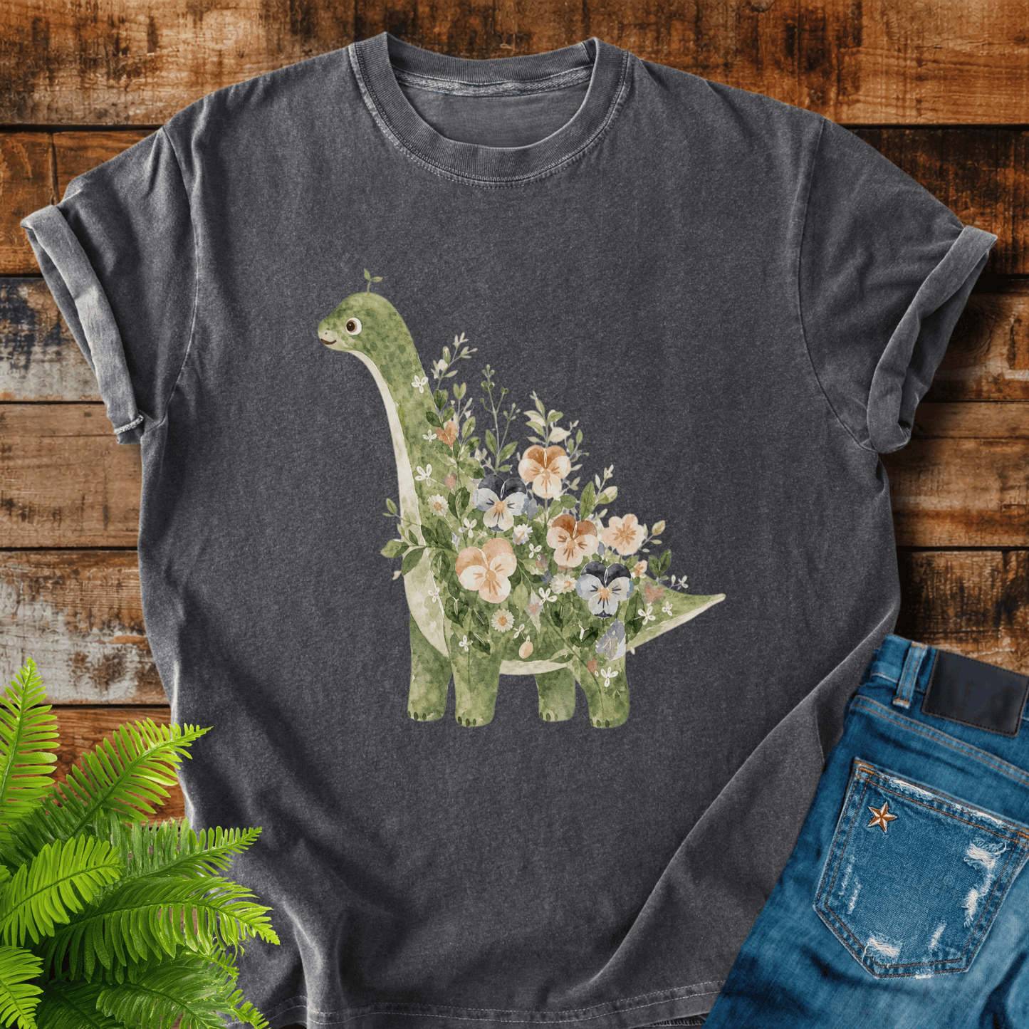 Floral Dinosaur T-shirt