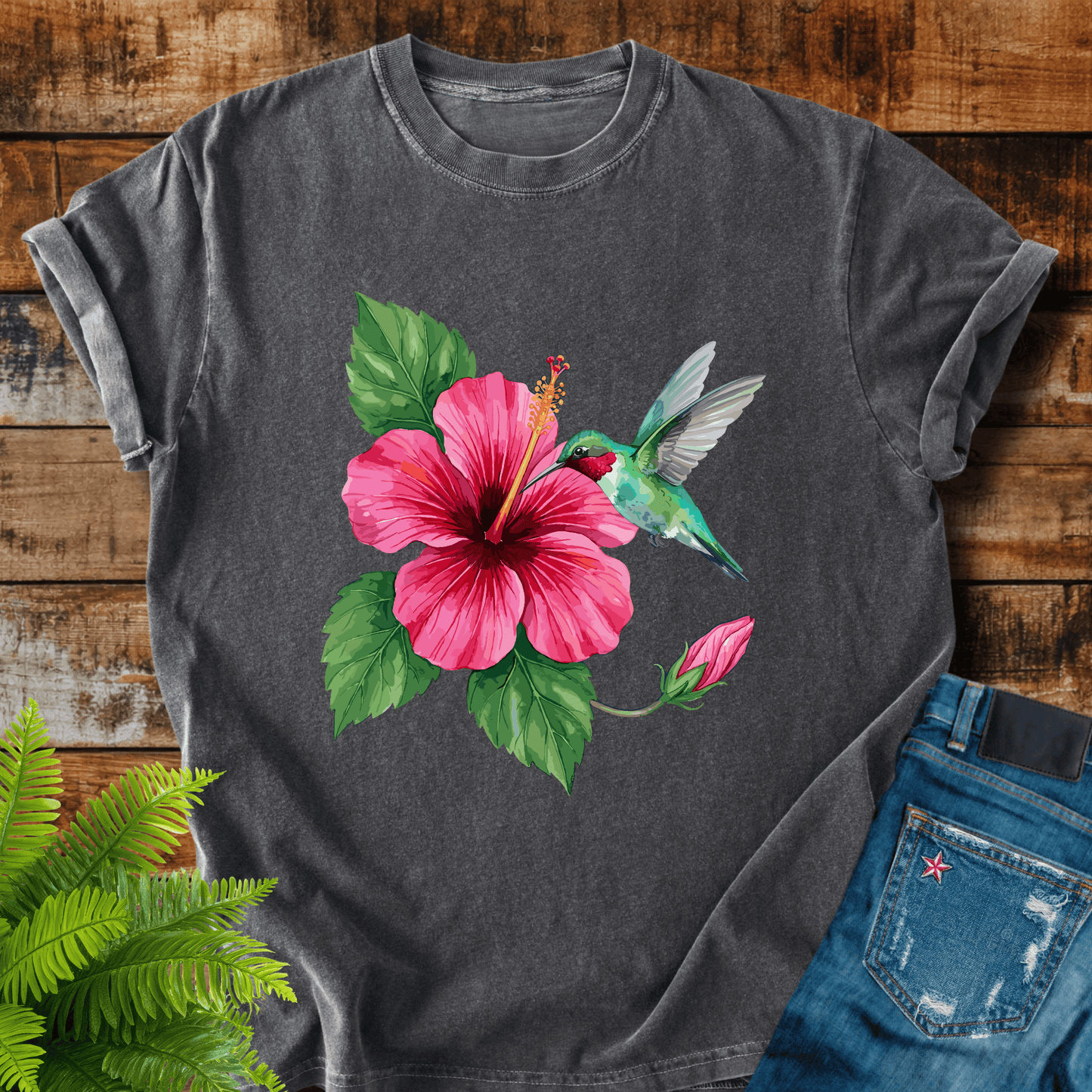 Hummingbird Hibiscus T-shirt
