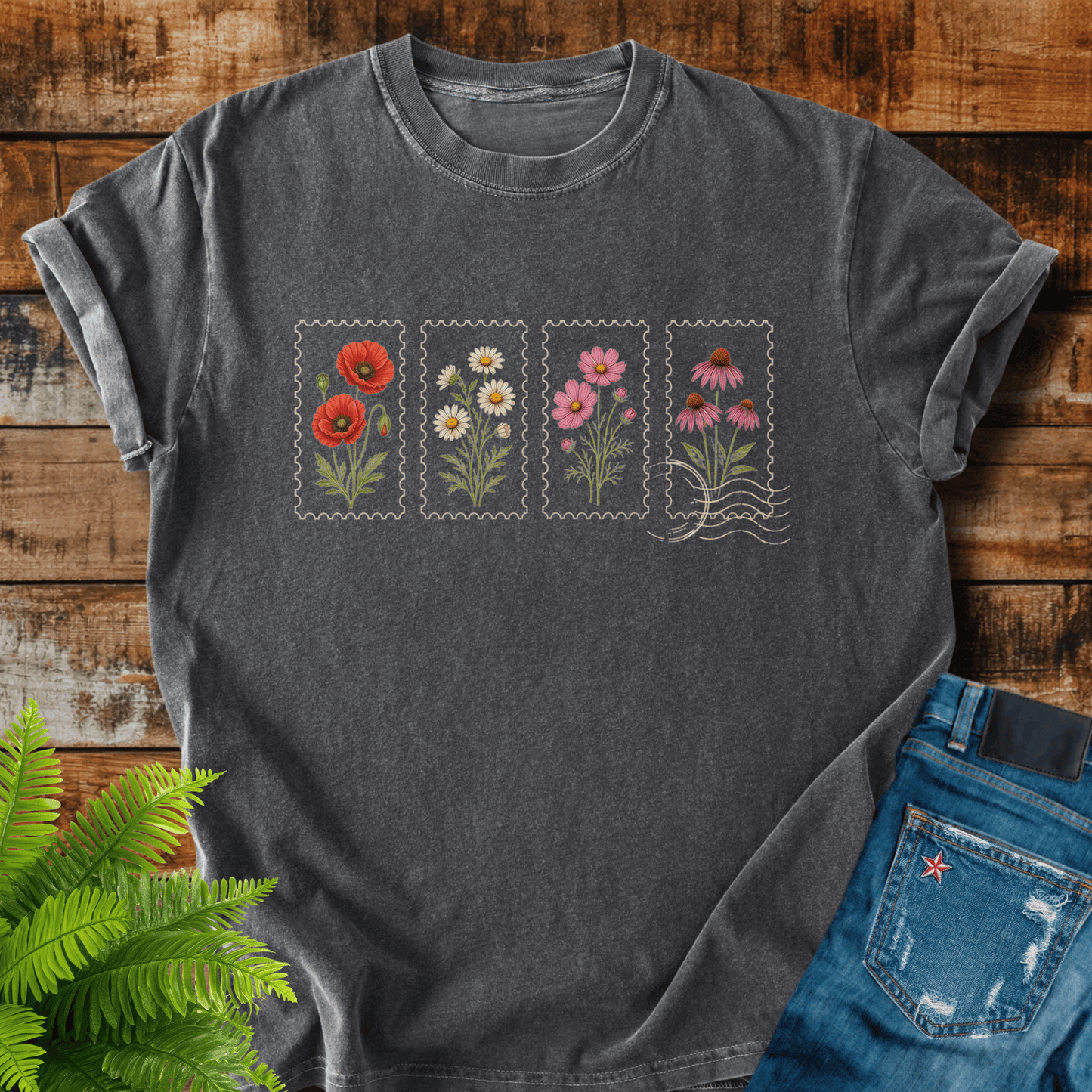 Floral Postage T-shirt