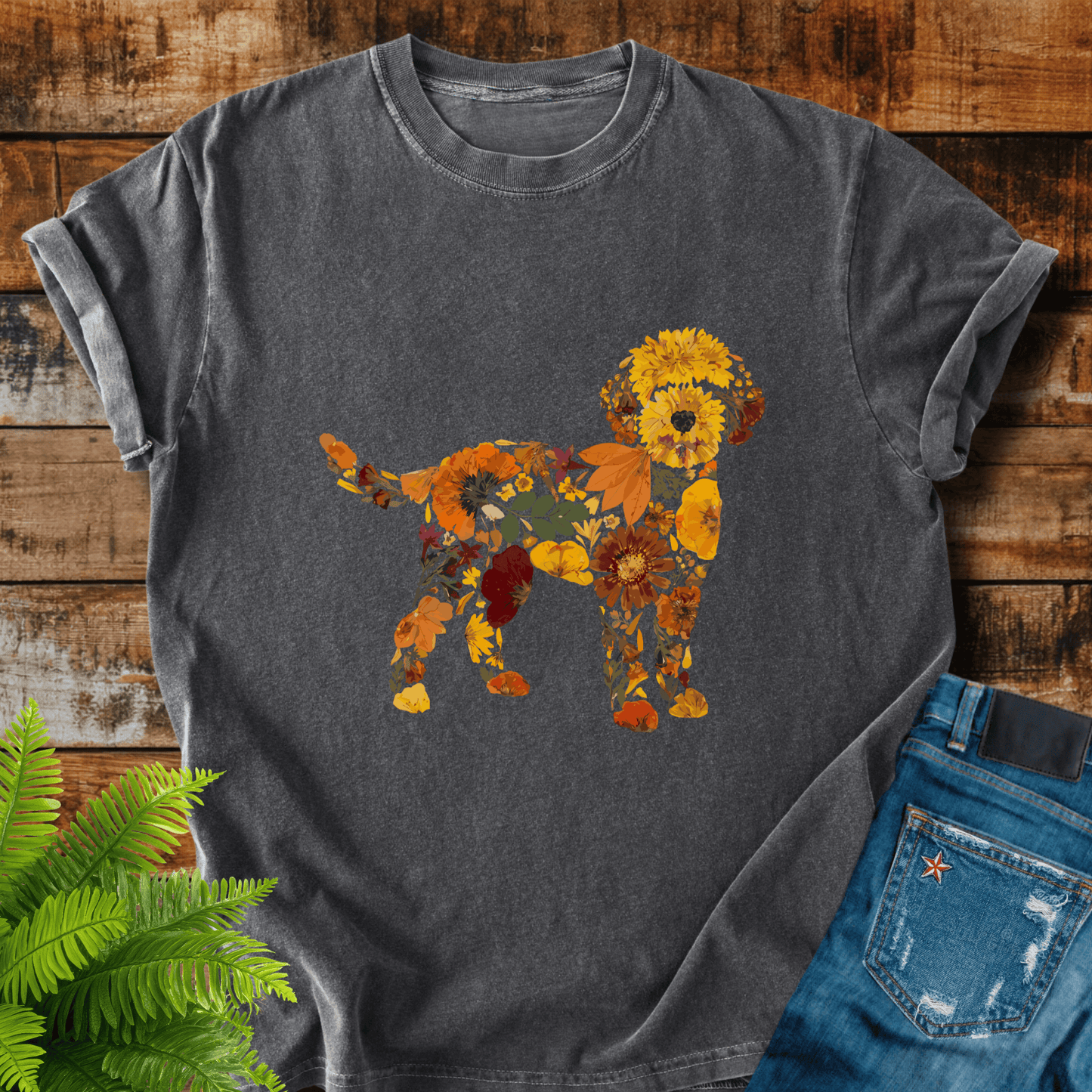 Floral Dog T-shirt
