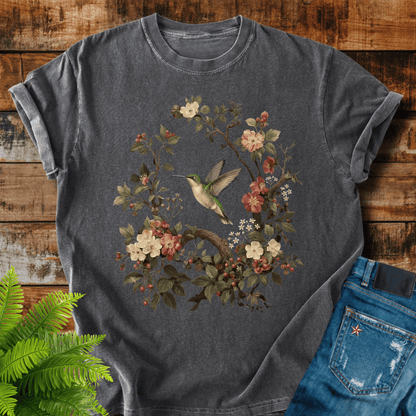 Floral Hummingbird T-shirt