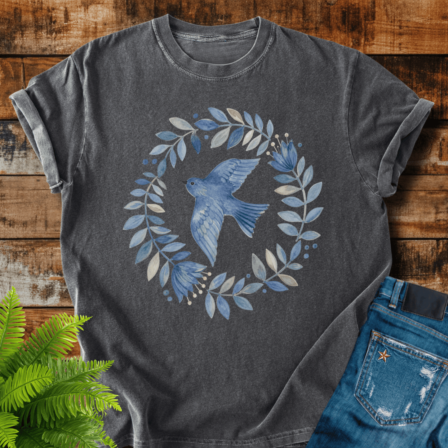 Bluebird Wreath T-shirt