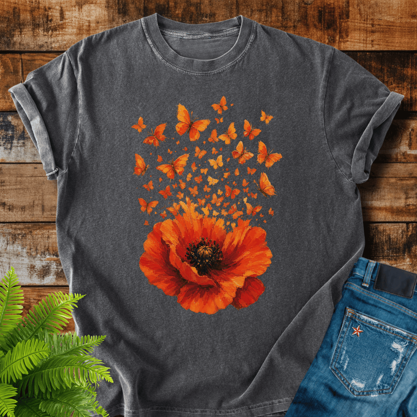 Poppy Butterflies T-shirt