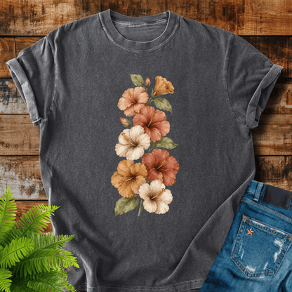 Vintage Hibiscus Flowers T-shirt