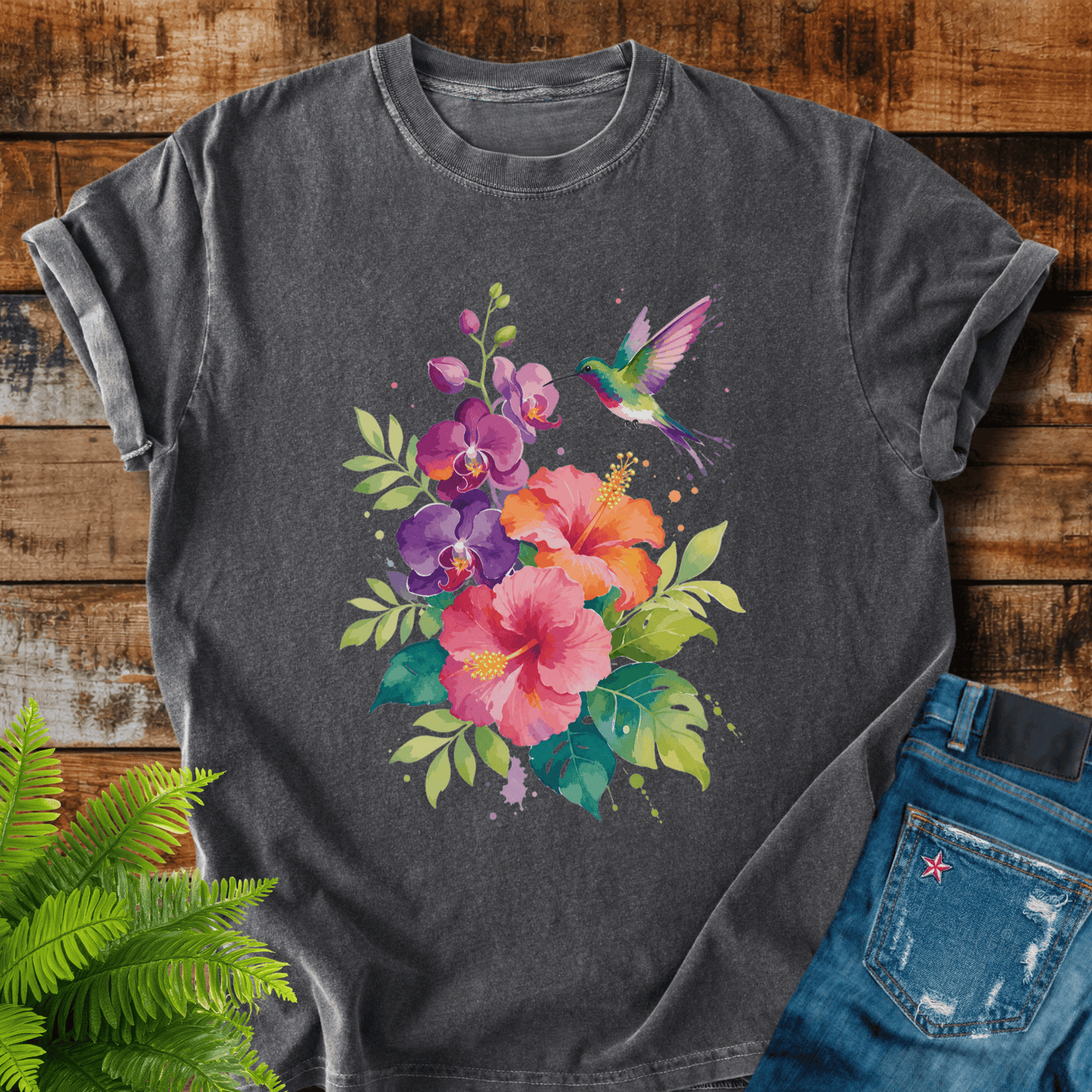 Hummingbird Flowers T-shirt
