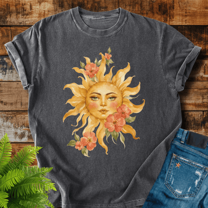 Floral Sun Face T-shirt