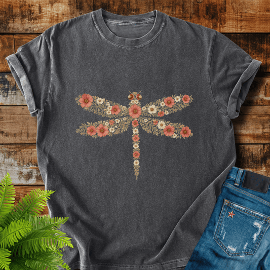 Floral Dragonfly T-shirt