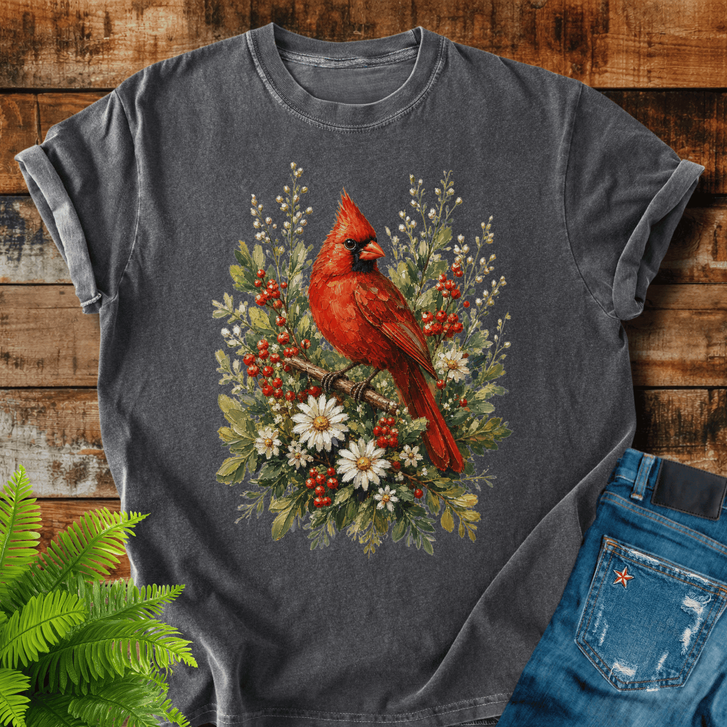 Cardinal Floral T-shirt
