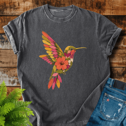 Floral Hummingbird T-shirt