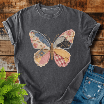 Faux Patchwork Butterfly T-shirt