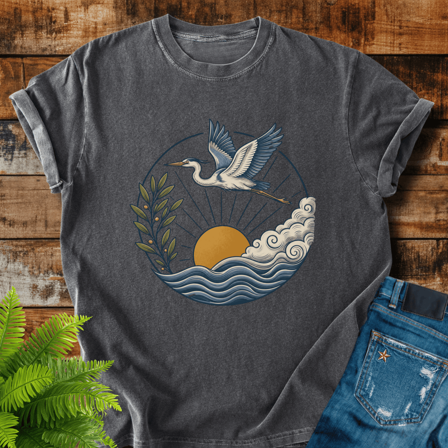 Flying Heron T-shirt