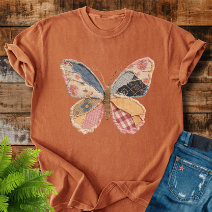 Faux Patchwork Butterfly T-shirt