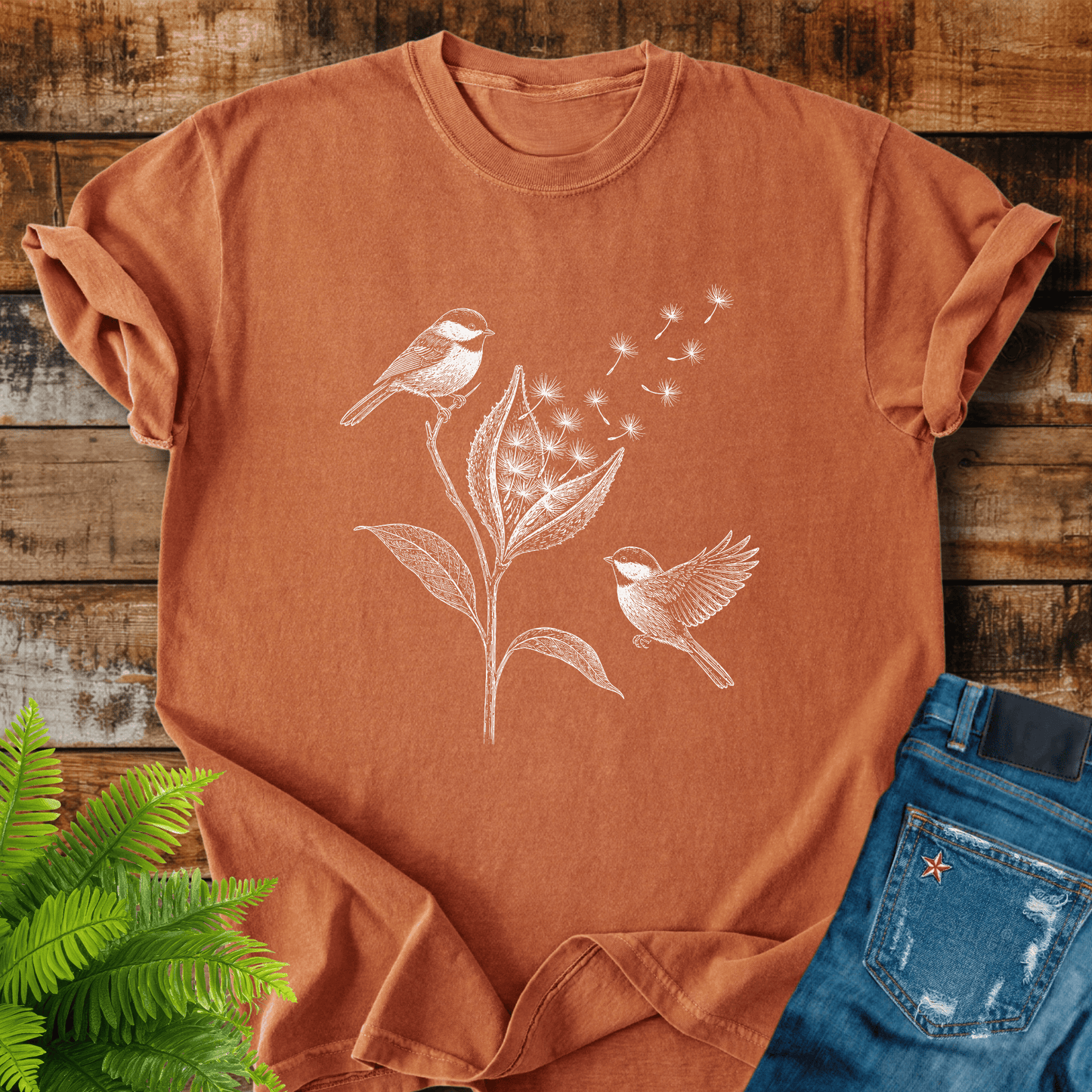 Birds And Blooms T-shirt