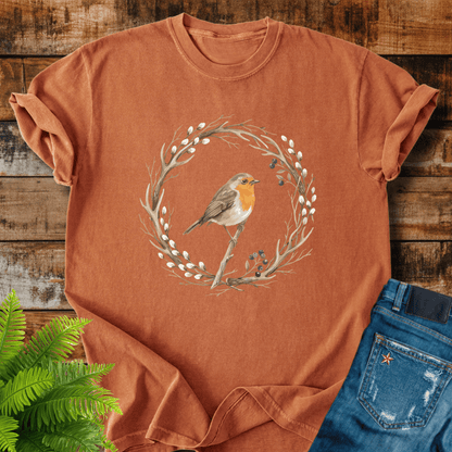 Robin Wreath T-shirt