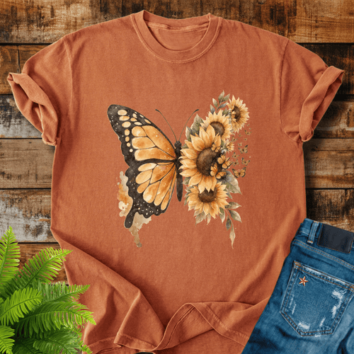 Sunflower Butterfly T-shirt